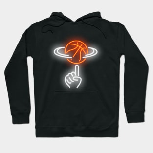 Basketball Lover , Basketball Design ,Neon Basketball Spinning Hoodie